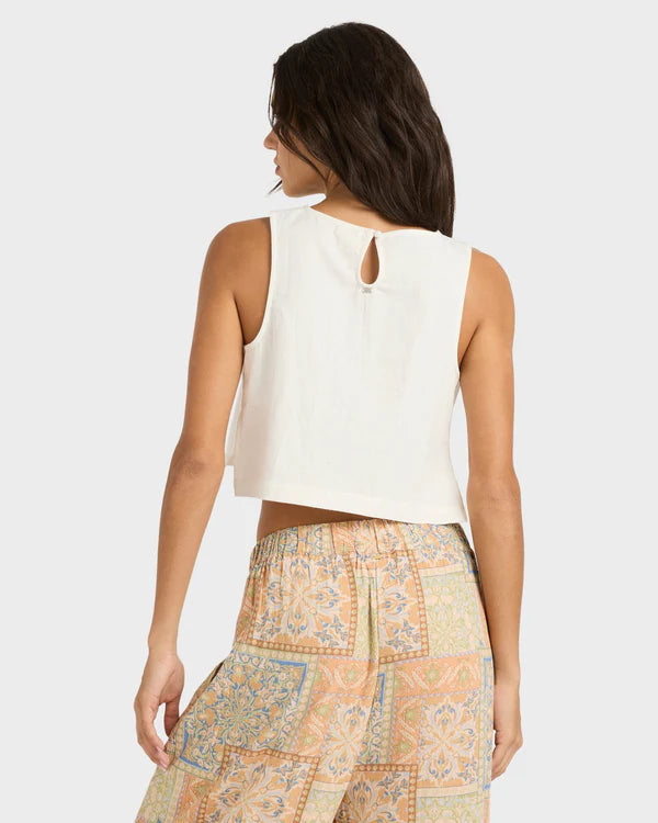 BILLABONG SO BREEZY WOMENS TANK TOP SALT CRYSTAL SURF SUMMER SINGLET