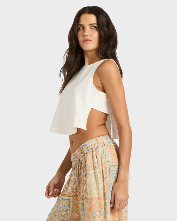 BILLABONG SO BREEZY WOMENS TANK TOP SALT CRYSTAL SURF SUMMER SINGLET