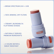 SOL SISTA COLLECTIVE BUTTA BALM™ MINERAL LIP & CHEEK BALM SPF 50+ – SUNSET