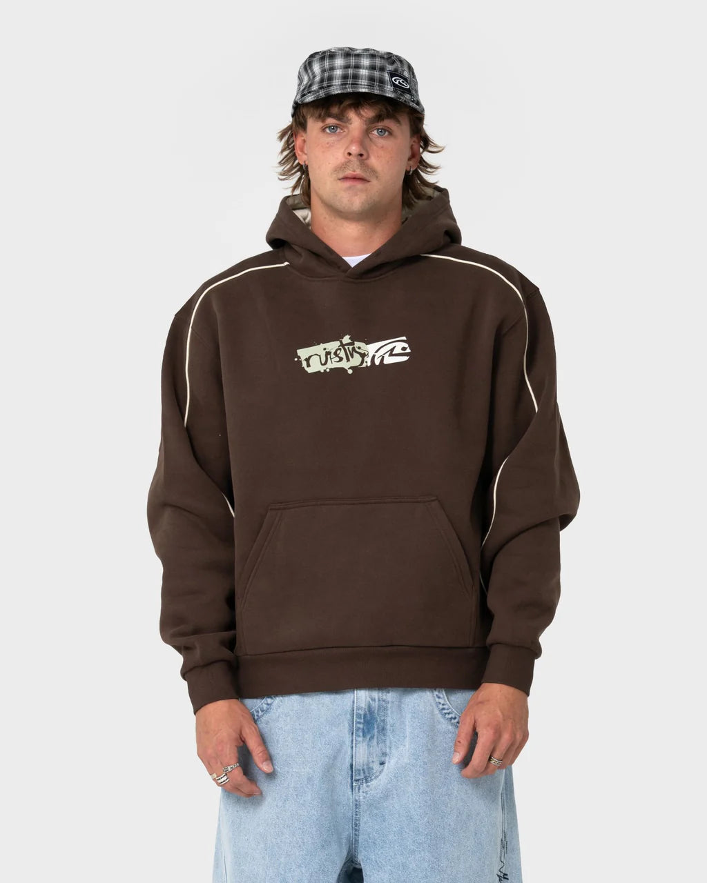 RUSTY SPLASHDOWN FLEECE HOODIE JAVA