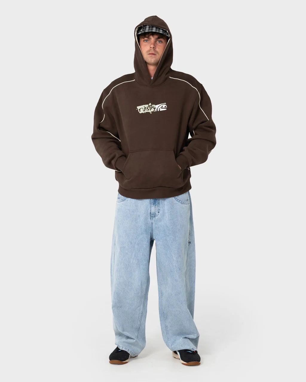RUSTY SPLASHDOWN FLEECE HOODIE JAVA