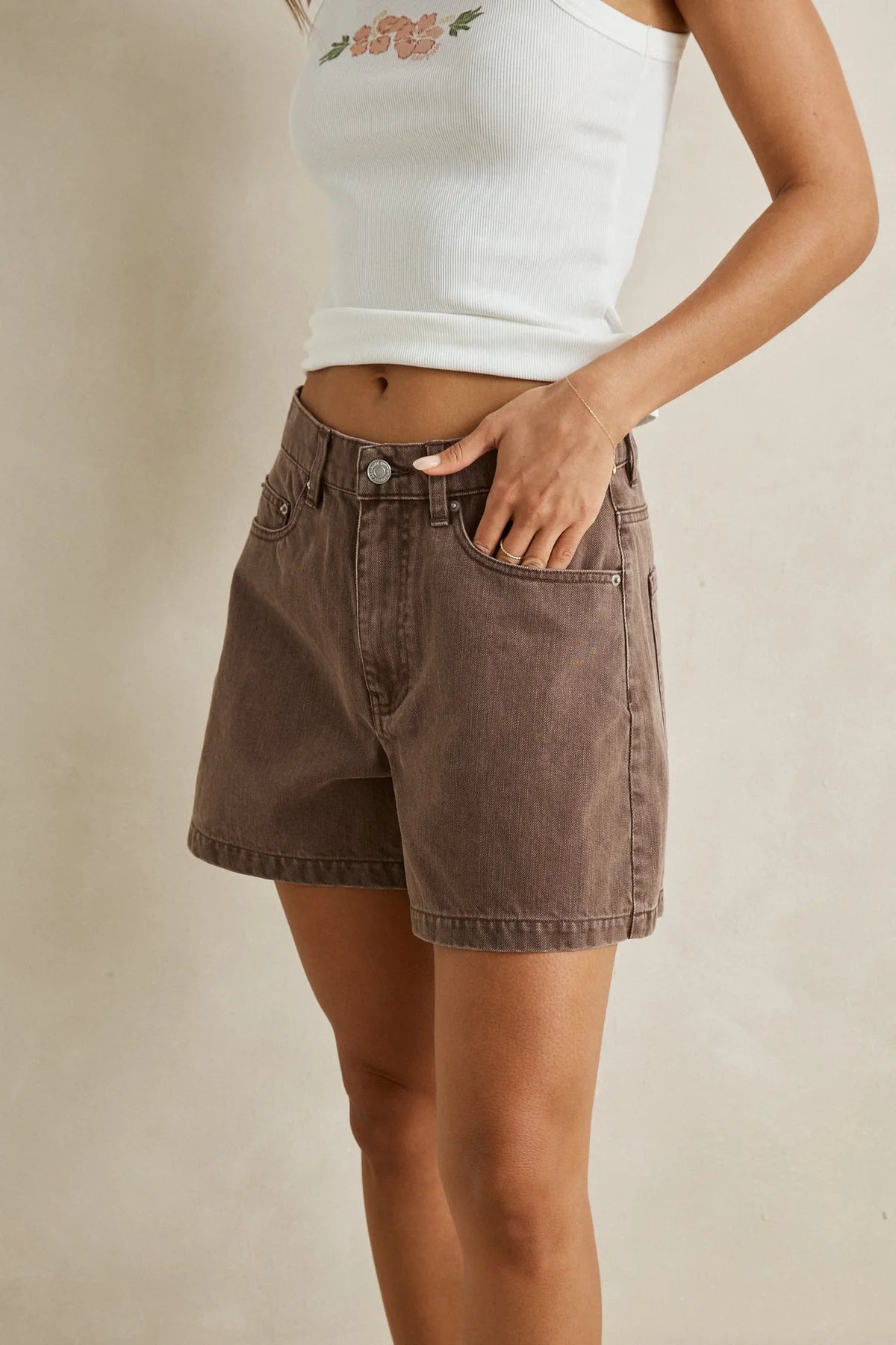 RHYTHM STAPLE DENIM SHORT – WOMENS RELAXED FIT DENIM SHORT