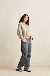 RHYTHM STORM MID RISE JEAN BLACK WASH