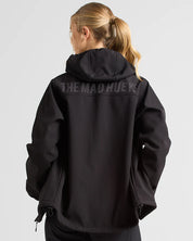 THE MAD HUEYS STORM WOMENS SPRAY JACKET WATER RESISTANT FLEECE LINED BLACK