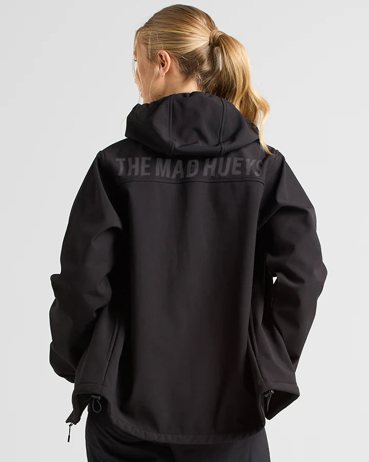 THE MAD HUEYS STORM WOMENS SPRAY JACKET WATER RESISTANT FLEECE LINED BLACK