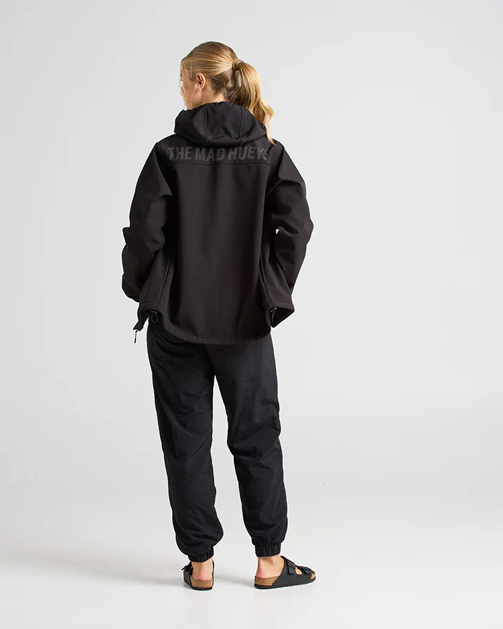 THE MAD HUEYS STORM WOMENS SPRAY JACKET WATER RESISTANT FLEECE LINED BLACK