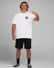 THE MAD HUEYS STUMBLING CAPTAIN COOKED SS TEE MEN’S GRAPHIC T SHIRT WHITE