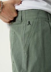 AFENDS SUMMIT PLEATED CARGO SHORT 22" BAGGY STREET FIT SYCAMORE