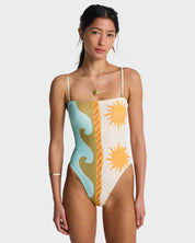 BILLABONG SUNBLIND TULLY ONE PIECE SWIMSUIT SALT CRYSTAL SURF SWIMWEAR