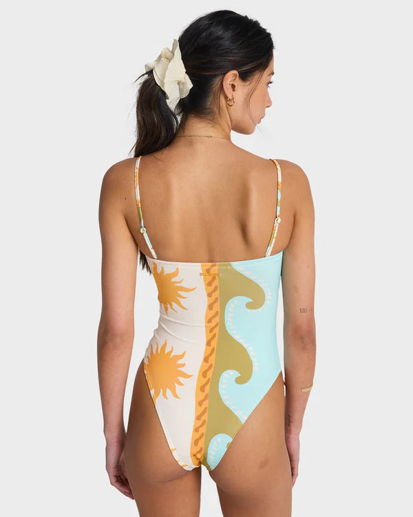 BILLABONG SUNBLIND TULLY ONE PIECE SWIMSUIT SALT CRYSTAL SURF SWIMWEAR
