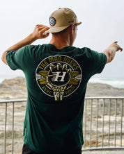THE MAD HUEYS SURF HUEYS SS TEE – PINE GREEN