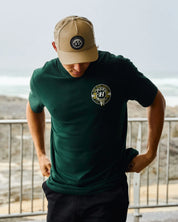 THE MAD HUEYS SURF HUEYS SS TEE – PINE GREEN