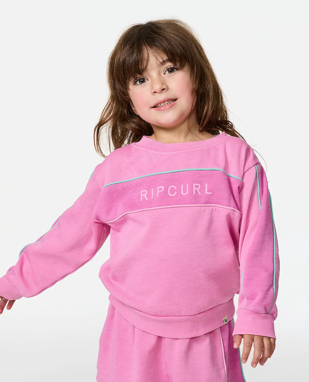 RIP CURL SURF REVIVAL CREW – KIDS CLOUD PINK