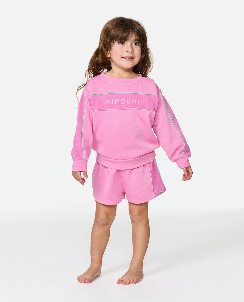 RIP CURL SURF REVIVAL CREW – KIDS CLOUD PINK