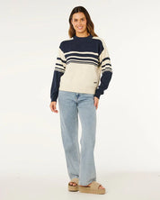 RIP CURL SURF SIDE STRIPE CREW NAVY
