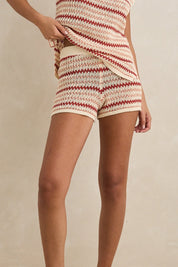 RHYTHM TAMI STRIPE KNIT SHORT WOMENS WATERMELON