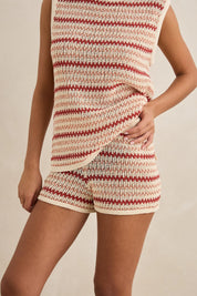 RHYTHM TAMI STRIPE KNIT SHORT WOMENS WATERMELON