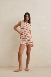 RHYTHM TAMI STRIPE KNIT SHORT WOMENS WATERMELON