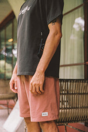 RHYTHM TERRY JAM MENS 19 INCH ELASTIC WAIST SHORT BROWN