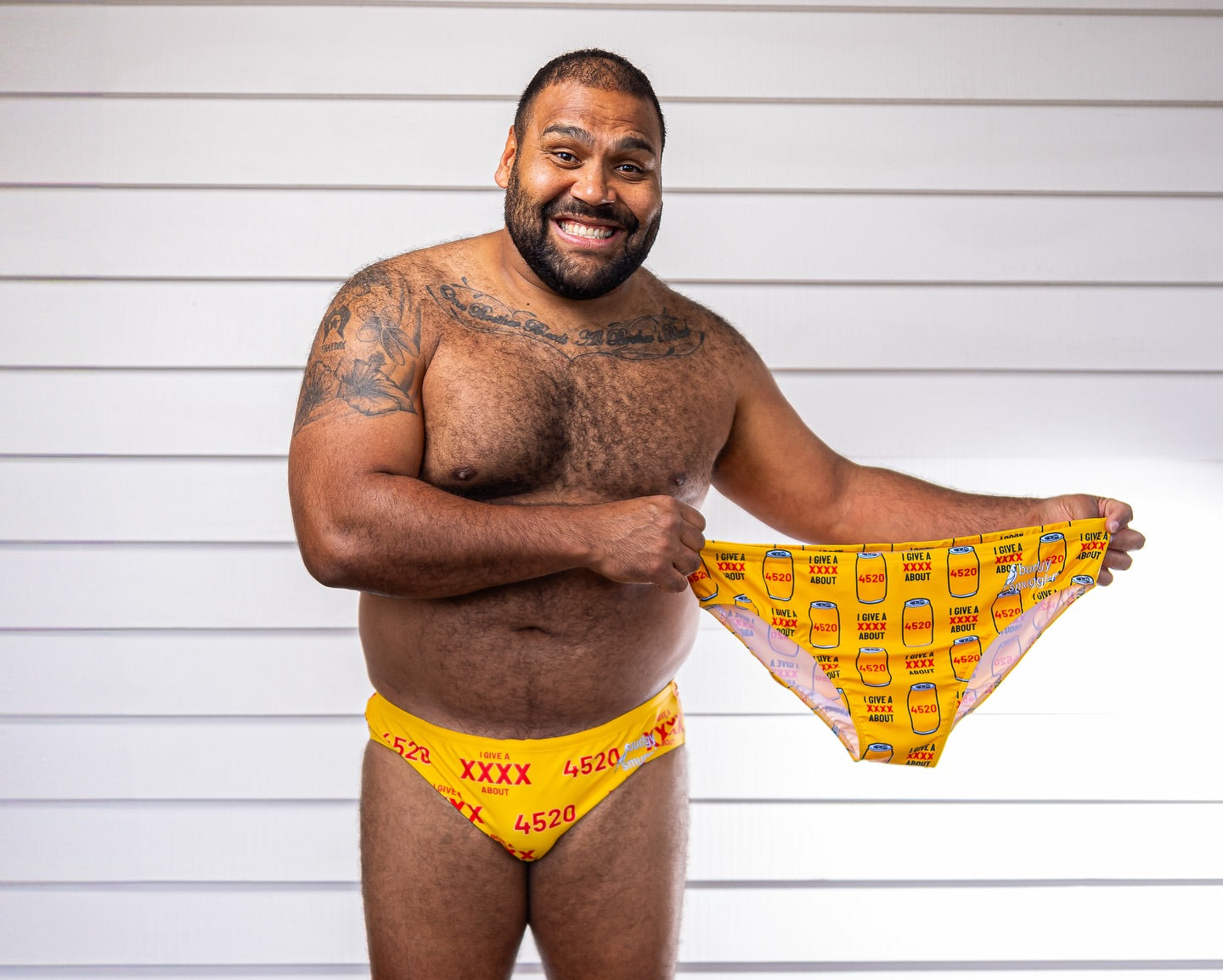 BUDGY SMUGGLERS XXXX LOGO CUSTOM MEN’S SWIM BRIEF – YEPPOON 4703 EDITION