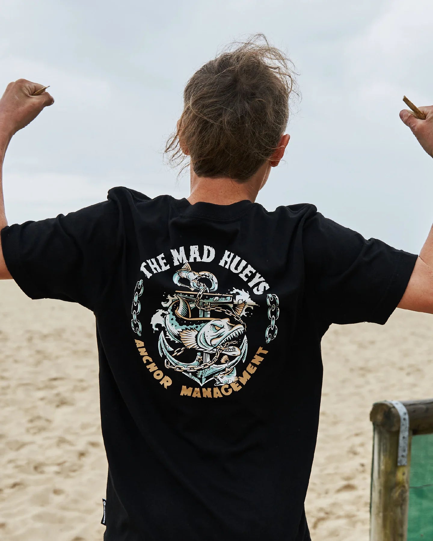 THE MAD HUEYS ANCHOR MANAGEMENT YOUTH T-SHIRT – BLACK