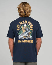 THE MAD HUEYS BEERAMUNDI SS TEE MENS GRAPHIC TSHIRT NAVY