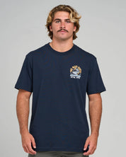 THE MAD HUEYS BEERAMUNDI SS TEE MENS GRAPHIC TSHIRT NAVY
