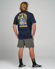 THE MAD HUEYS BEERAMUNDI SS TEE MENS GRAPHIC TSHIRT NAVY