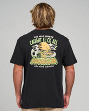 THE MAD HUEYS CAUGHT FK ALL JAW SS TEE MENS GRAPHIC TSHIRT WHITE
