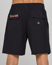 THE MAD HUEYS CAUGHT FK ALL SKULL MENS 18 INCH BOAT VOLLEY SHORT FISHING BLACK
