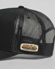 THE MAD HUEYS CAUGHT FK ALL SKULL MENS TRUCKER CAP SNAPBACK FISHING BLACK