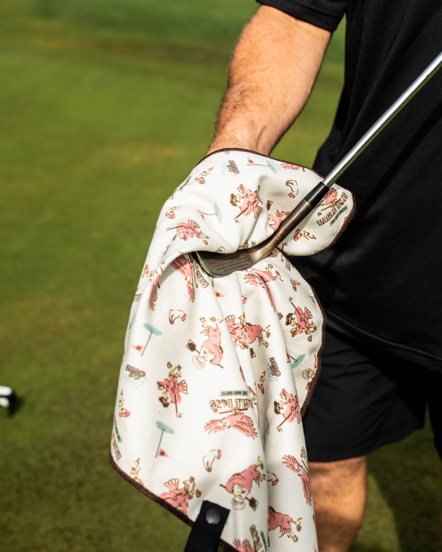 THE MAD HUEYS EAGLE BOYS GOLF TOWEL – WALNUT