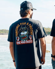 THE MAD HUEYS FANGING KEG SS TEE – WASHED BLACK