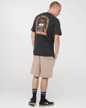 THE MAD HUEYS FANGING KEG SS TEE – WASHED BLACK