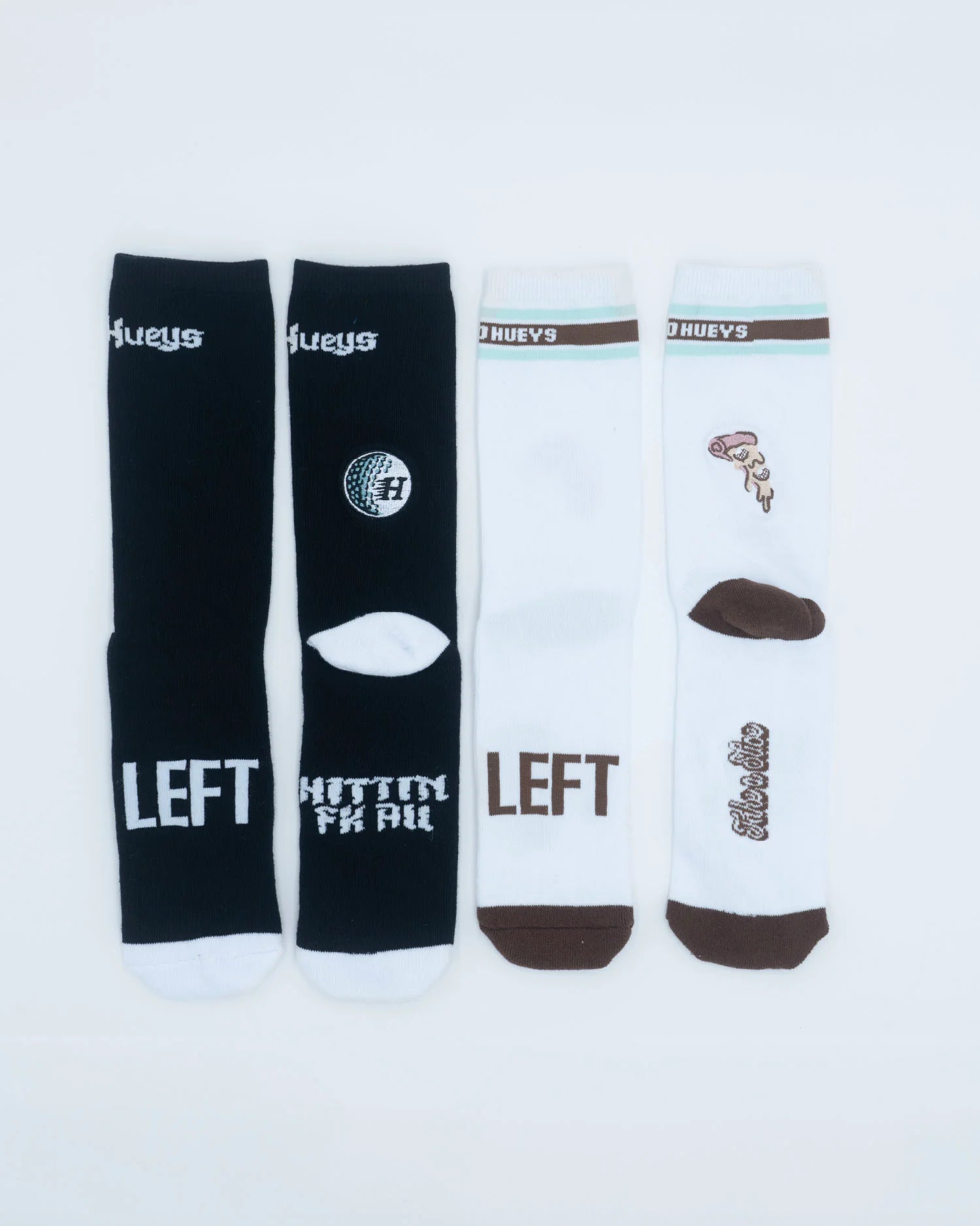 THE MAD HUEYS HUEYS GOLF 2 PACK CREW SOCKS – MULTI