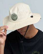 THE MAD HUEYS GOOD LIFE MENS WIDE BRIM HAT SUN PROTECTION FISHING CEMENT