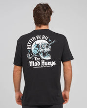 THE MAD HUEYS HITTIN FK ALL SS TEE – BLACK