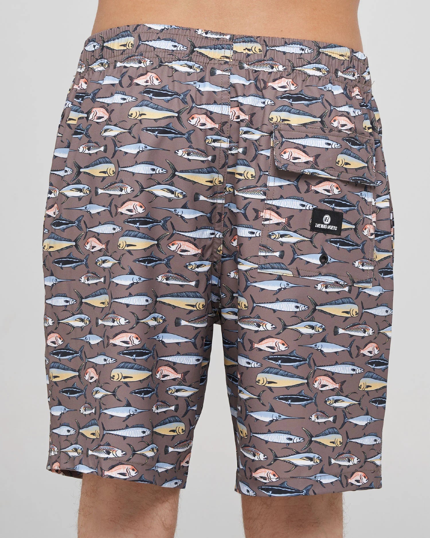 THE MAD HUEYS PRO HUEYS 18" SWIM VOLLEY SHORT – TAUPE