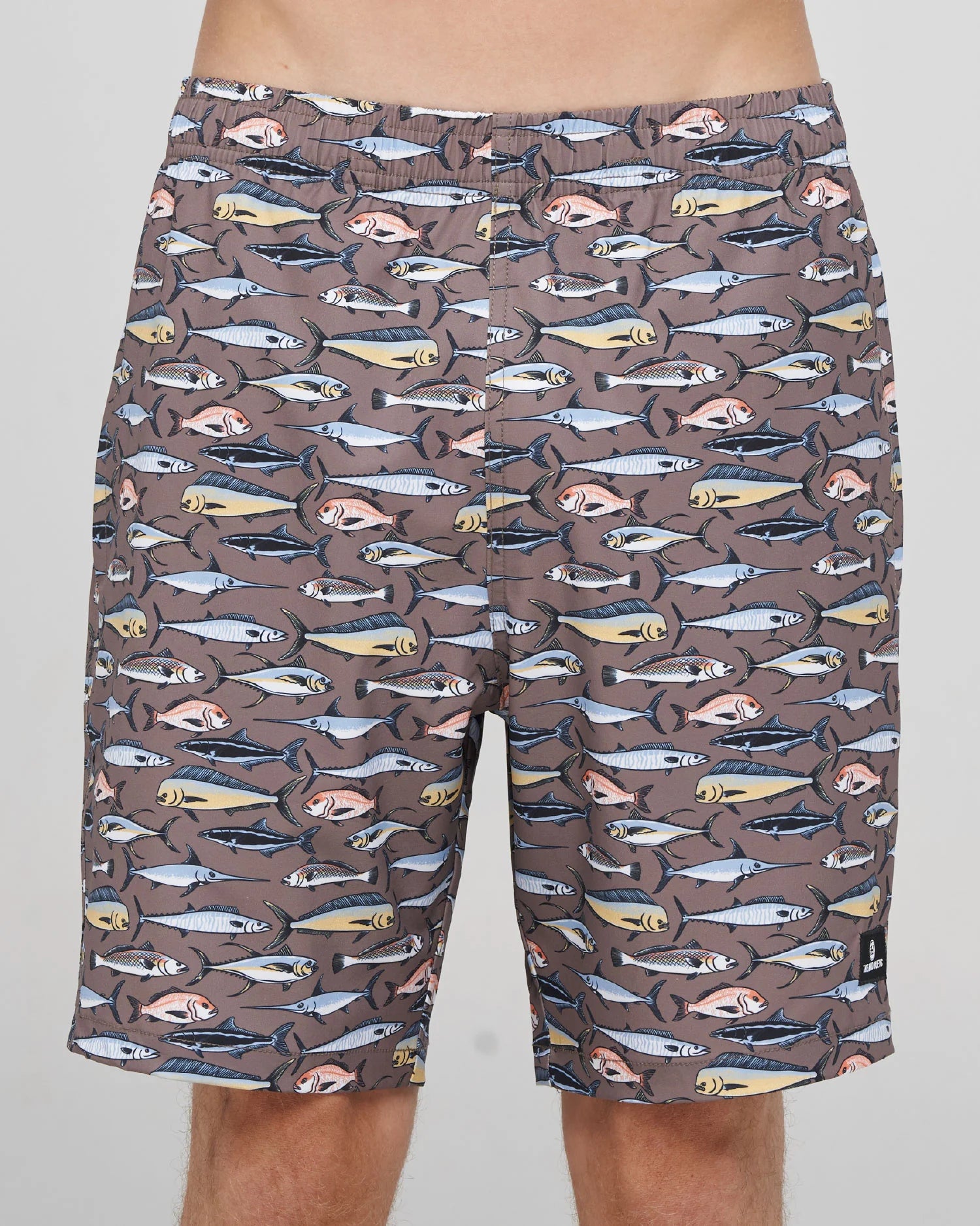 THE MAD HUEYS PRO HUEYS 18" SWIM VOLLEY SHORT – TAUPE