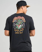 THE MAD HUEYS ROCK OUT T-SHIRT – WASHED BLACK