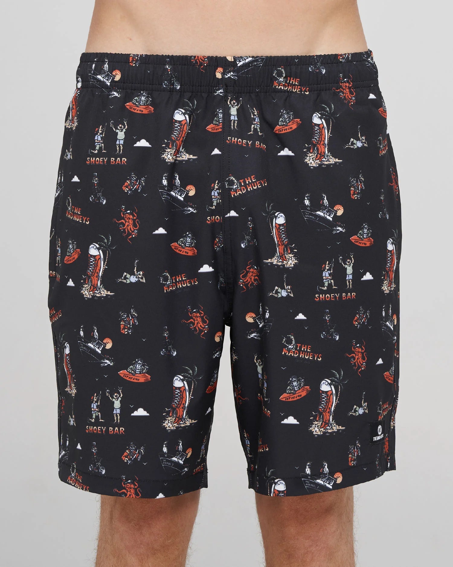 THE MAD HUEYS SHOEY BAR 18" SWIM VOLLEY SHORT – BLACK