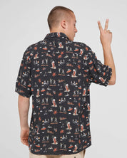 THE MAD HUEYS SHOEY BAR SS WOVEN SHIRT – VINTAGE BLACK