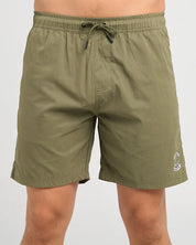 THE MAD HUEYS SKULL ANCHOR 18" VOLLEY SHORT – OLIVE