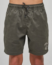 THE MAD HUEYS SKULL ANCHOR YOUTH 16" VOLLEY SHORTS – CHARCOAL