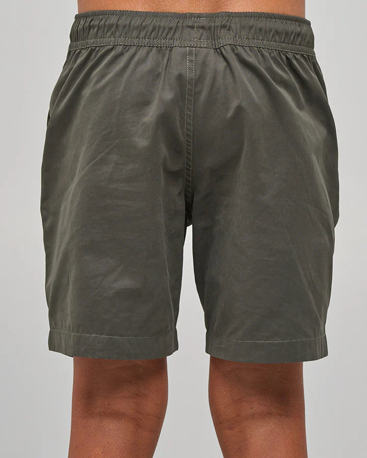 THE MAD HUEYS SKULL ANCHOR YOUTH 16" VOLLEY SHORTS – CHARCOAL