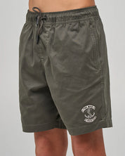 THE MAD HUEYS SKULL ANCHOR YOUTH 16" VOLLEY SHORTS – CHARCOAL