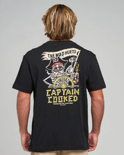 THE MAD HUEYS STUMBLING CAPTAIN COOKED SS TEE MENS GRAPHIC TSHIRT BLACK