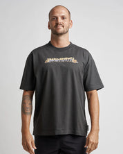 THE MAD HUEYS SURFING HUEYS OVERSIZED SS TEE – VINTAGE BLACK