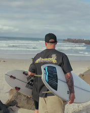 THE MAD HUEYS SURFING HUEYS OVERSIZED SS TEE – VINTAGE BLACK