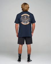 THE MAD HUEYS TINS KRAKEN SS TEE MENS GRAPHIC TSHIRT NAVY